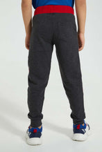 تنزيل الصورة على معرض الصور، Redtag-Charcoal-Spiderman-Jog-Pant-Joggers-Boys-2 to 8 Years
