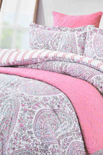 Load image into Gallery viewer, Redtag-Pink-Paisley-Print-6-Piece-Comforter-Set-(Double-Size)-Comforters-Home-Bedroom-
