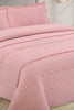 Redtag-Pink-Eyelet-3-Pieces-Bedspread-Set-With-Tassels
-(Double-Size)-Bedspreads-Home-Bedroom-