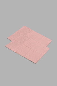 Redtag-Pink-Eyelet-3-Pieces-Bedspread-Set-With-Tassels
-(Double-Size)-Bedspreads-Home-Bedroom-