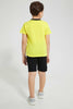 Redtag-Yellow-Lenticular-Print-T-Shirt-And-Short-Set-Sets-Boys-2 to 8 Years