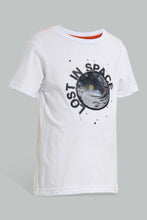 تنزيل الصورة على معرض الصور، Redtag-White-Space-Lenticular-Print-T-Shirt-And-Short-Set-Sets-Boys-2 to 8 Years
