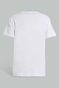Redtag-White-Space-Lenticular-Print-T-Shirt-And-Short-Set-Sets-Boys-2 to 8 Years