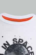 تنزيل الصورة على معرض الصور، Redtag-White-Space-Lenticular-Print-T-Shirt-And-Short-Set-Sets-Boys-2 to 8 Years
