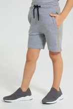 Load image into Gallery viewer, Redtag-Grey-Marl-Pique-Terry-Hooded-And-Shorts-Set-Boys-Sets,-Colour:Grey,-Filter:Boys-(2-to-8-Yrs),-New-In,-New-In-BOY,-Non-Sale,-S22A,-Section:Kidswear-Boys-2 to 8 Years
