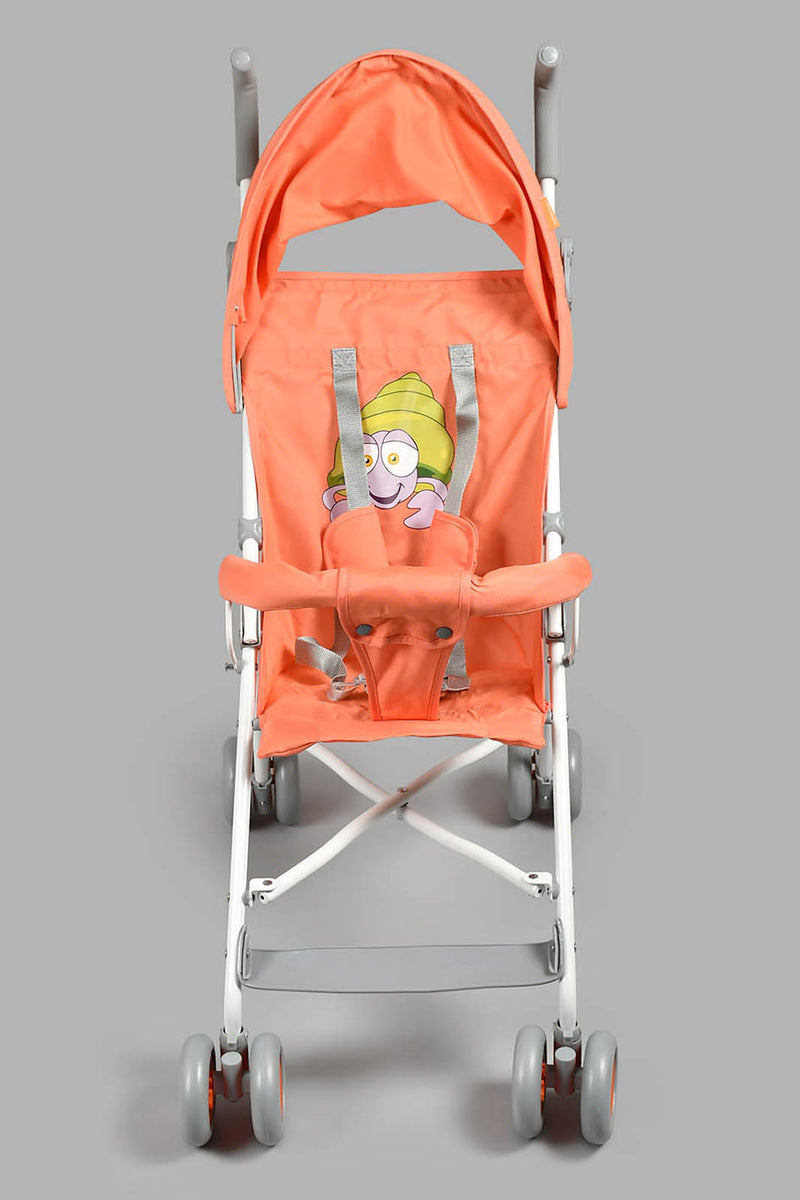 Redtag-Orange-Baby-Buggy--With-Rround-Canopy-Buggies-New-Born-Baby-