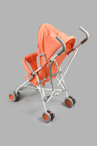 Redtag-Orange-Baby-Buggy--With-Rround-Canopy-Buggies-New-Born-Baby-