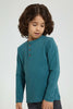 Redtag-Blue-Long-Sleeve-Jacquard-Henley-T-Shirt-Long-Sleeves-Boys-2 to 8 Years