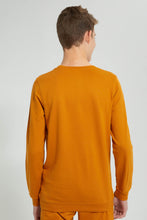 Load image into Gallery viewer, Redtag-Mustard-Lion-Face-Sweat-T-Shirt-Long-Sleeves-Senior-Boys-9 to 14 Years
