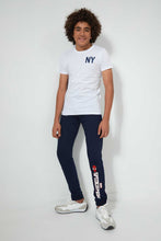 تنزيل الصورة على معرض الصور، Redtag-Navy-Spiderman-Active-Pant-Joggers-Senior-Boys-9 to 14 Years
