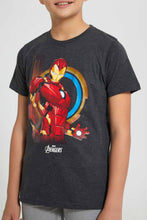 تنزيل الصورة على معرض الصور، Redtag-Charcoal-Iron-Man-T-Shirt-Graphic-Prints-Senior-Boys-9 to 14 Years
