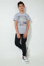 Load image into Gallery viewer, Redtag-Grey-Justice-League-T-Shirt-Graphic-Prints-Senior-Boys-9 to 14 Years
