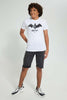 Redtag-White-Batman-Tee-All-Over-Prints-Senior-Boys-9 to 14 Years