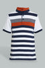Redtag-White-Horizontal-Stripe-Stand-Collar-Polo-Shirt-Boys-T-Shirts,-Colour:White,-Filter:Boys-(2-to-8-Yrs),-New-In,-New-In-BOY,-Non-Sale,-S22A,-Section:Kidswear-Boys-2 to 8 Years