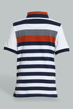 Load image into Gallery viewer, Redtag-White-Horizontal-Stripe-Stand-Collar-Polo-Shirt-Boys-T-Shirts,-Colour:White,-Filter:Boys-(2-to-8-Yrs),-New-In,-New-In-BOY,-Non-Sale,-S22A,-Section:Kidswear-Boys-2 to 8 Years

