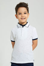 Load image into Gallery viewer, Redtag-White-Double-Collar-Polo-Shirt-Boys-T-Shirts,-Colour:White,-Filter:Boys-(2-to-8-Yrs),-New-In,-New-In-BOY,-Non-Sale,-S22B,-Section:Kidswear-Boys-2 to 8 Years
