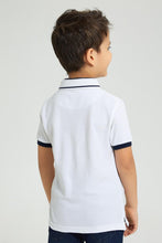 Load image into Gallery viewer, Redtag-White-Double-Collar-Polo-Shirt-Boys-T-Shirts,-Colour:White,-Filter:Boys-(2-to-8-Yrs),-New-In,-New-In-BOY,-Non-Sale,-S22B,-Section:Kidswear-Boys-2 to 8 Years
