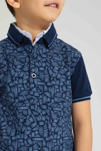 Load image into Gallery viewer, Redtag-Navy-Double-Collar-Polo-Shirt-Boys-T-Shirts,-Colour:Navy,-Filter:Boys-(2-to-8-Yrs),-New-In,-New-In-BOY,-Non-Sale,-S22B,-Section:Kidswear-Boys-2 to 8 Years
