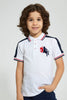 Redtag-White-Polo-Shirt-With-Horse-Logo-Polo-Shirts-Boys-2 to 8 Years