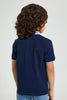 Redtag-Navy-Smart-Woven-Collar-Polo-Shirt-Polo-Shirts-Boys-2 to 8 Years