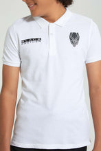 تنزيل الصورة على معرض الصور، Redtag-White-Black-Panther-Polo-Polo-Shirts-Senior-Boys-9 to 14 Years
