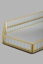Load image into Gallery viewer, Redtag-Gold-Ribbed-Decorative-Tray-Trays-Home-Decor-
