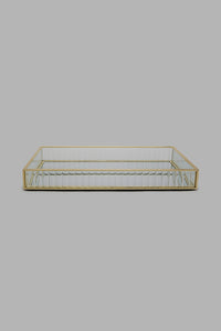Redtag-Gold-Ribbed-Decorative-Tray-Trays-Home-Decor-
