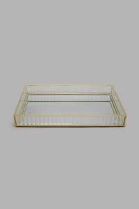 Redtag-Gold-Ribbed-Decorative-Tray-Trays-Home-Decor-
