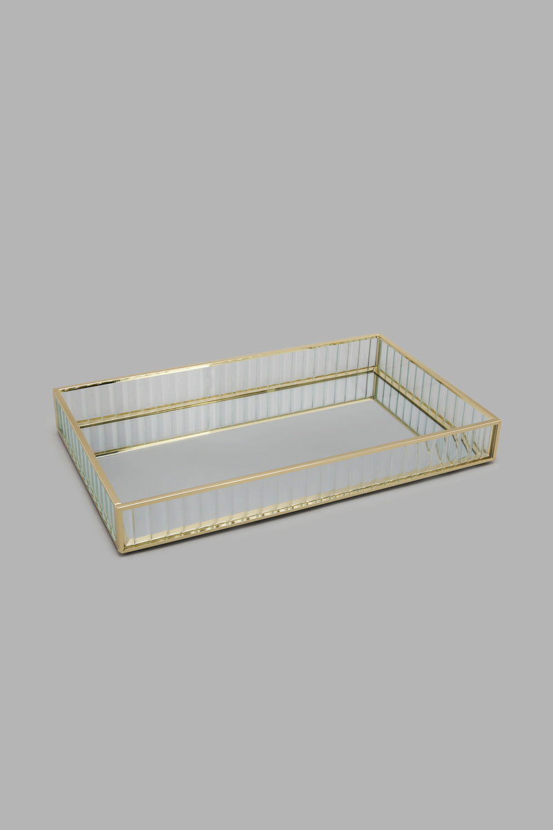 Redtag-Gold-Ribbed-Decorative-Tray-Trays-Home-Decor-