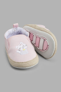 Redtag-Pale-Pink-Pram-Shoe-Pumps-Baby-0 to 18 Months