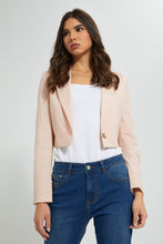 تنزيل الصورة على معرض الصور، Redtag-Pink-Long-Sleeve-Cropped-Jacket-Jackets-Women&#39;s-
