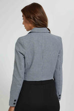 تنزيل الصورة على معرض الصور، Redtag-Black-Checked-Long-Sleeve-Cropped-Jacket-Jackets-Women&#39;s-0
