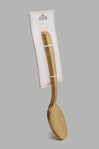 Redtag-Gold-Dinner-Spoon-Hammered-Finish-Set-(4-Piece)-Colour:Gold,-Filter:Home-Dining,-HMW-DIN-Cutlery-Sets,-New-In,-New-In-HMW-DIN,-Non-Sale,-S22A,-Section:Homewares-Home-Dining-