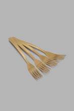 Load image into Gallery viewer, Redtag-Gold-Dinner-Fork-Hammered-Finish-Set-(4-Piece)-Colour:Gold,-Filter:Home-Dining,-HMW-DIN-Cutlery-Sets,-New-In,-New-In-HMW-DIN,-Non-Sale,-S22A,-Section:Homewares-Home-Dining-
