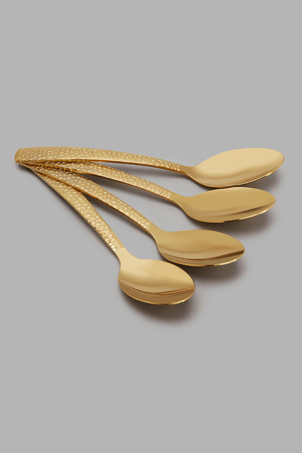 Redtag-Gold-Tea-Spoon-Hammered-Finish-Set-(4-Piece)-Colour:Gold,-Filter:Home-Dining,-HMW-DIN-Cutlery-Sets,-New-In,-New-In-HMW-DIN,-Non-Sale,-S22A,-Section:Homewares-Home-Dining-