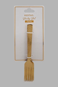 Redtag-Gold-Cake-Fork-Hammered-FinishSet-(4-Piece)-Colour:Gold,-Filter:Home-Dining,-HMW-DIN-Cutlery-Sets,-New-In,-New-In-HMW-DIN,-Non-Sale,-S22A,-Section:Homewares-Home-Dining-