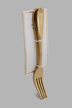 Load image into Gallery viewer, Redtag-Gold-Dinner-Fork-Set-(4-Piece)-Colour:Gold,-Filter:Home-Dining,-HMW-DIN-Cutlery-Sets,-New-In,-New-In-HMW-DIN,-Non-Sale,-S22A,-Section:Homewares-Home-Dining-
