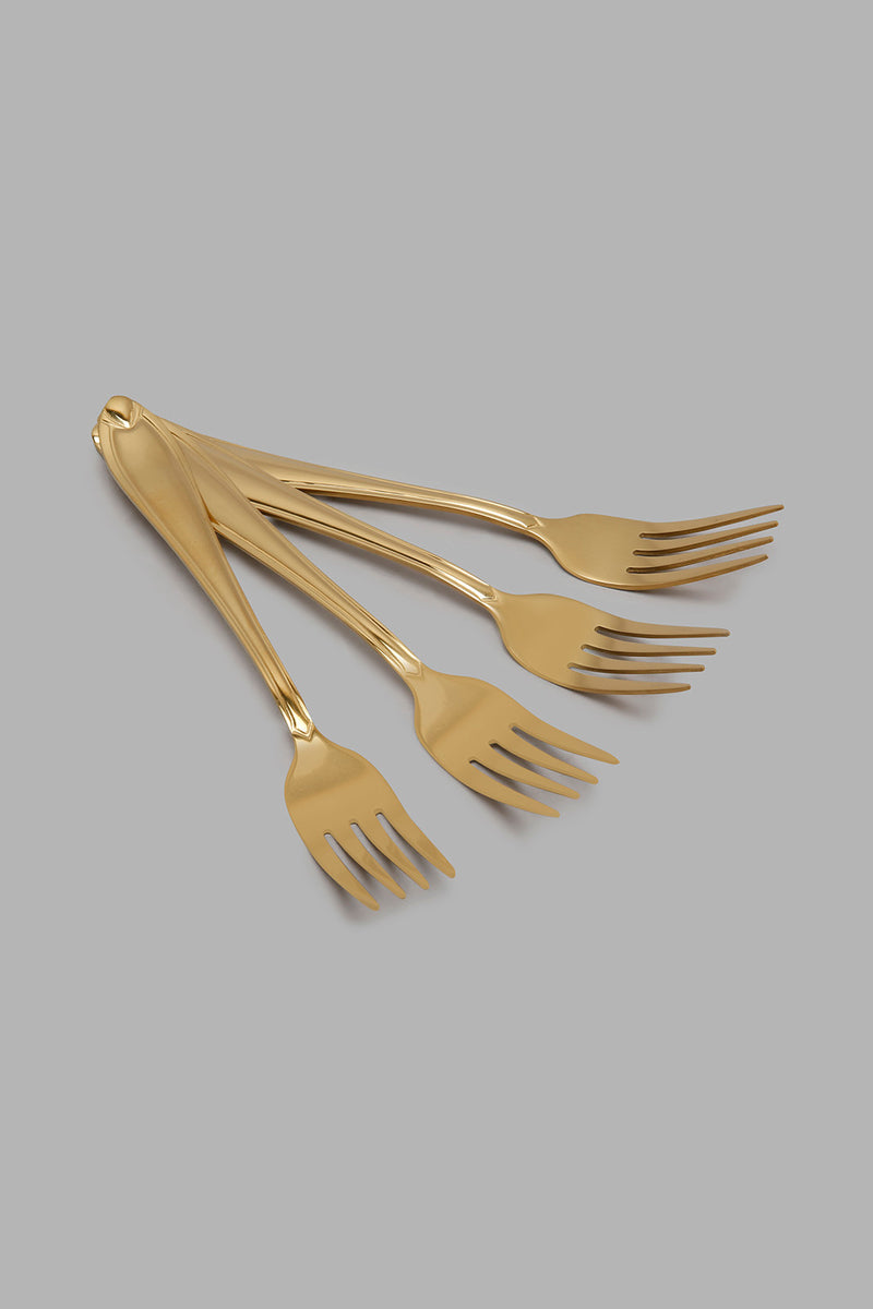 Redtag-Gold-Cake-Fork-Set-(4-Piece)-Colour:Gold,-Filter:Home-Dining,-HMW-DIN-Cutlery-Sets,-New-In,-New-In-HMW-DIN,-Non-Sale,-S22A,-Section:Homewares-Home-Dining-