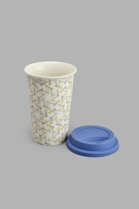 Redtag-Multicolour-Geometric-Travel-Mug-With-Silicon-Lid-Colour:Multicolour,-Filter:Home-Dining,-HMW-DIN-Mugs,-New-In,-New-In-HMW-DIN,-Non-Sale,-S22A,-Section:Homewares-Home-Dining-