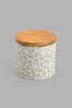 Redtag-Multicolour-Geometric-Canister-With-Bamboo-Lid-(Small)-Colour:Multicolour,-Filter:Home-Dining,-HMW-DIN-Serving-Dish,-New-In,-New-In-HMW-DIN,-Non-Sale,-S22A,-Section:Homewares-Home-Dining-