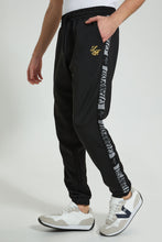 تنزيل الصورة على معرض الصور، Redtag-Black-Jogger-With-Gold-Signature-Colour:Black,-Filter:Men&#39;s-Clothing,-Men-Joggers,-New-In,-New-In-Men,-Non-Sale,-S22B,-Section:Men-Men&#39;s-
