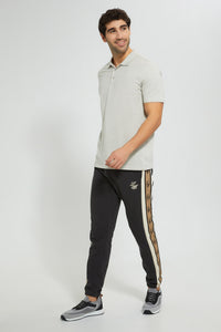 Redtag-Dark-Grey-Track-Pant-With-Side-Tape-Joggers-Men's-
