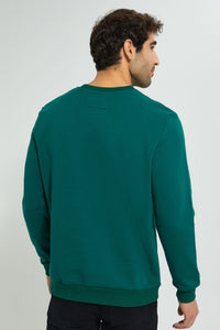 Redtag-Green-Sweatshirt-With-Rubber-Badges-Sweatshirts-Men's-