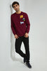 Redtag-Burgundy-Sweatshirt-With-Rubber-Badges-Sweatshirts-Men's-