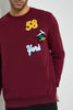 Redtag-Burgundy-Sweatshirt-With-Rubber-Badges-Sweatshirts-Men's-