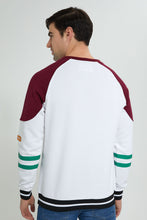 Load image into Gallery viewer, Redtag-White-Raglan-Sleeve-Sweatshirt-Sweatshirts-Men&#39;s-0
