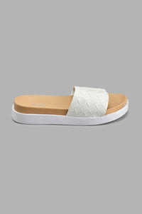 Redtag-White-Weave-Comfort-Mule-Colour:White,-Filter:Women's-Footwear,-New-In,-New-In-Women-FOO,-Non-Sale,-S22A,-Section:Women,-Women-Casual-Sandals-Women's-