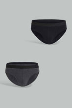 Load image into Gallery viewer, Black And Charcoal Briefs (Pack of 2)
