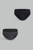 Black And Charcoal Briefs (Pack of 2)