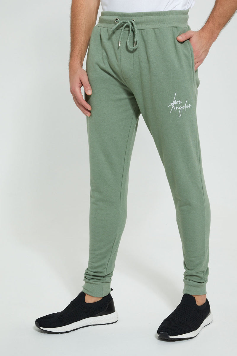 Redtag-Blue-Green-Signature-Jog-Pant-Joggers-Men's-